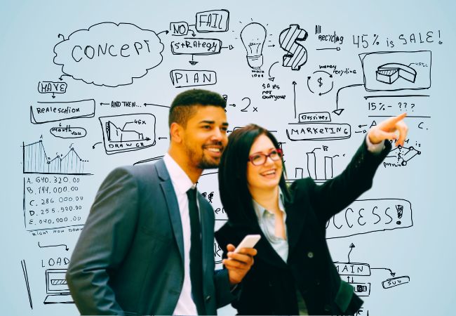 Business people plan